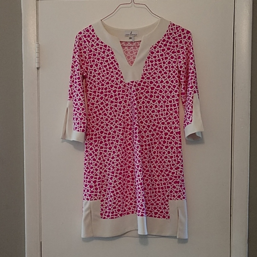 Pink spring printed dress